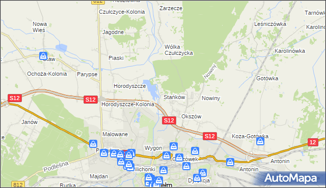 mapa Stańków, Stańków na mapie Targeo