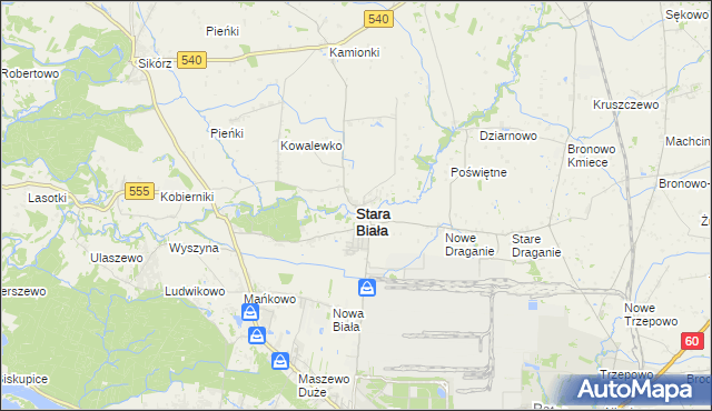 mapa Stara Biała, Stara Biała na mapie Targeo