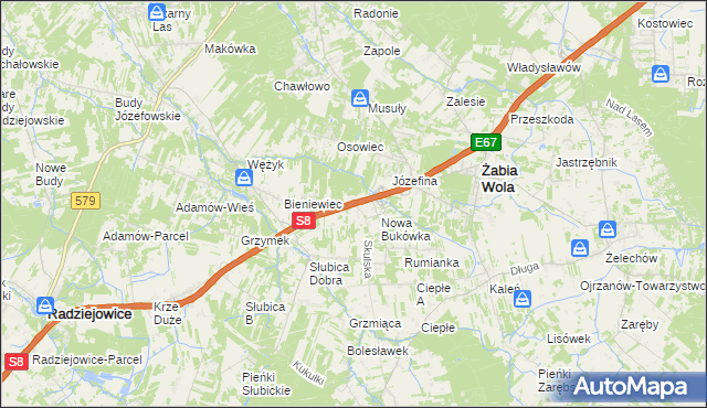 mapa Stara Bukówka, Stara Bukówka na mapie Targeo