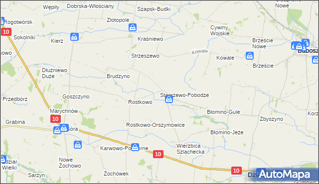 mapa Starczewo-Pobodze, Starczewo-Pobodze na mapie Targeo