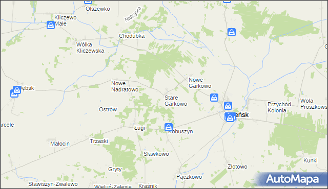 mapa Stare Garkowo, Stare Garkowo na mapie Targeo