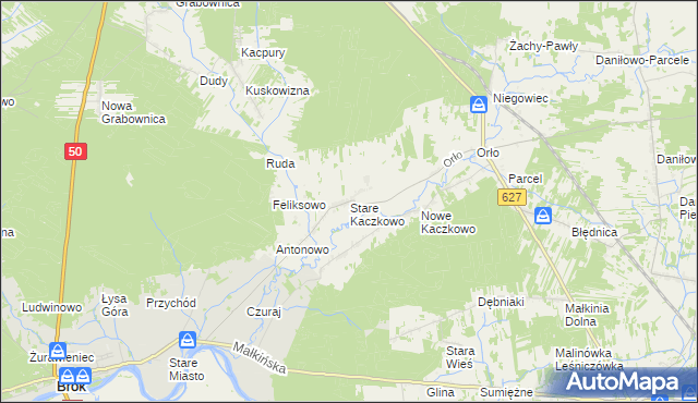 mapa Stare Kaczkowo, Stare Kaczkowo na mapie Targeo