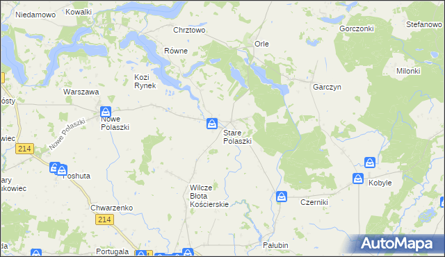 mapa Stare Polaszki, Stare Polaszki na mapie Targeo
