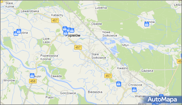 mapa Stare Siołkowice, Stare Siołkowice na mapie Targeo