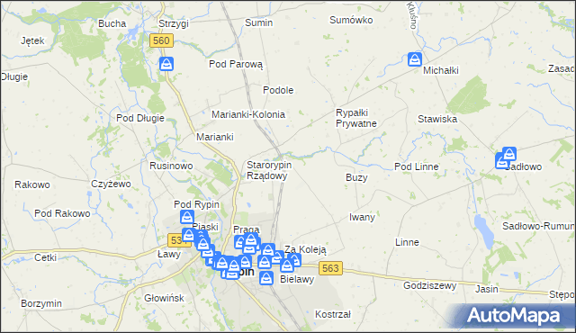 mapa Starorypin Prywatny, Starorypin Prywatny na mapie Targeo