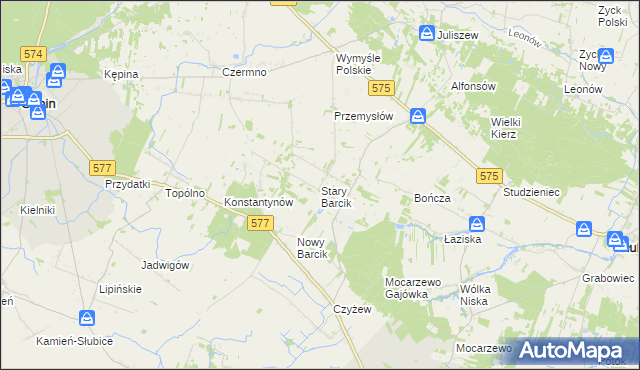 mapa Stary Barcik, Stary Barcik na mapie Targeo