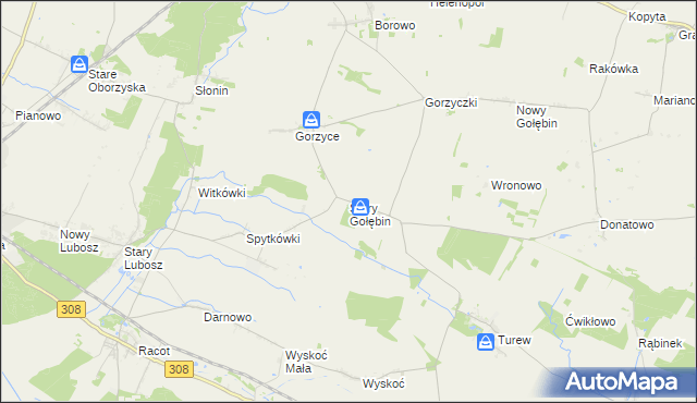 mapa Stary Gołębin, Stary Gołębin na mapie Targeo