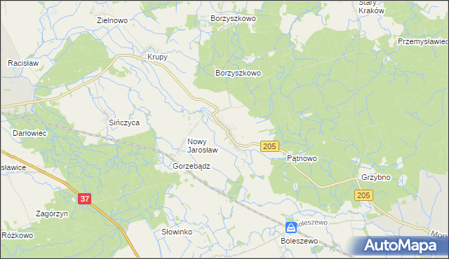 mapa Stary Jarosław, Stary Jarosław na mapie Targeo