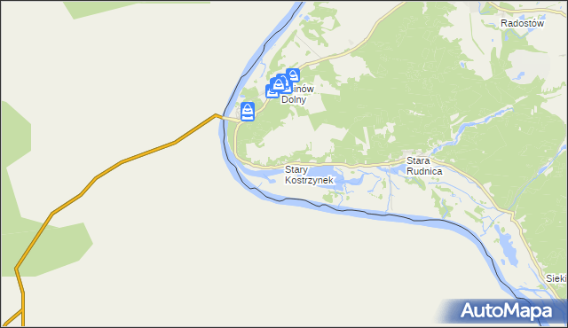 mapa Stary Kostrzynek, Stary Kostrzynek na mapie Targeo