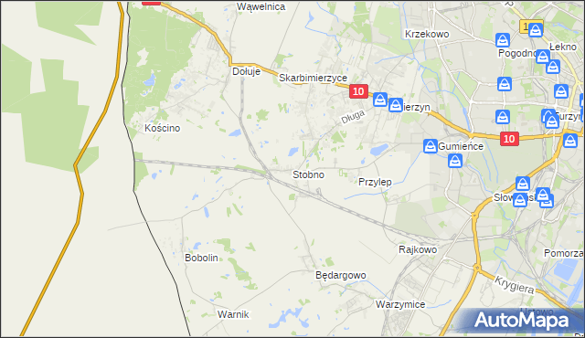 mapa Stobno gmina Kołbaskowo, Stobno gmina Kołbaskowo na mapie Targeo