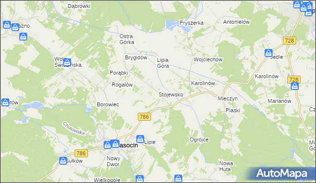 mapa Stojewsko, Stojewsko na mapie Targeo