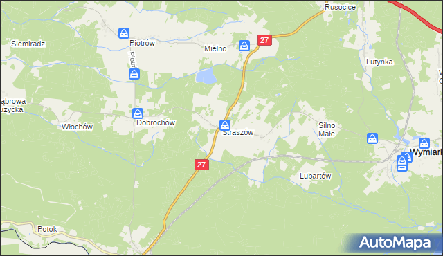 mapa Straszów gmina Przewóz, Straszów gmina Przewóz na mapie Targeo