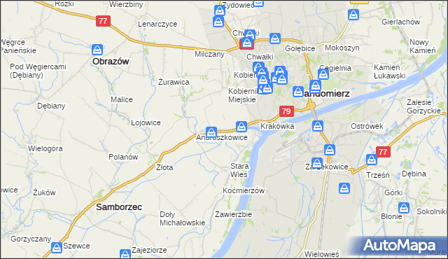 mapa Strochcice, Strochcice na mapie Targeo