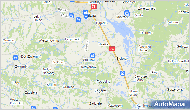 mapa Strzegocice, Strzegocice na mapie Targeo