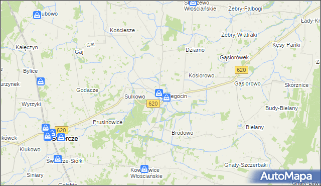 mapa Strzegocin gmina Świercze, Strzegocin gmina Świercze na mapie Targeo