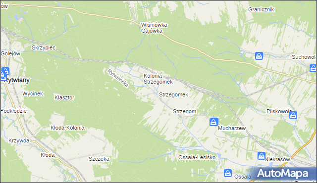 mapa Strzegomek, Strzegomek na mapie Targeo