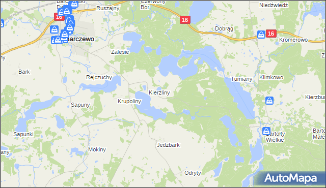 mapa Studzianek gmina Barczewo, Studzianek gmina Barczewo na mapie Targeo