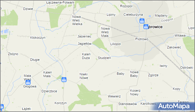 mapa Studzień, Studzień na mapie Targeo