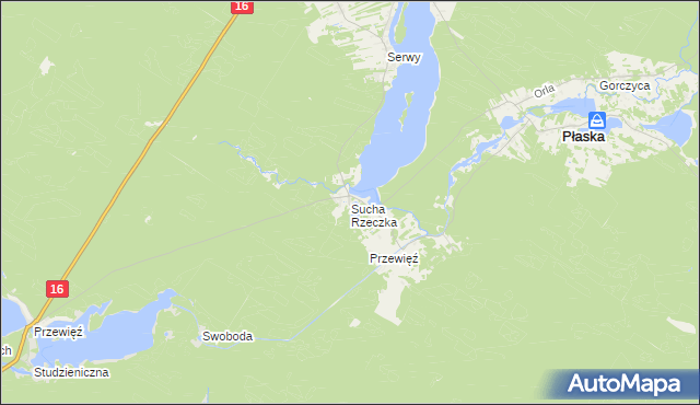 mapa Sucha Rzeczka, Sucha Rzeczka na mapie Targeo