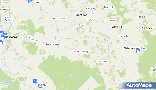 mapa Sulewo-Kownaty, Sulewo-Kownaty na mapie Targeo