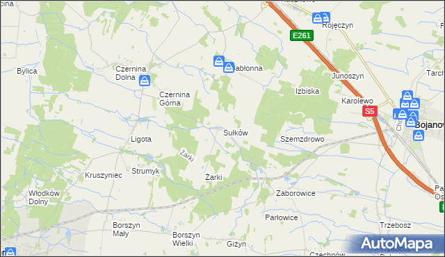 mapa Sułków gmina Góra, Sułków gmina Góra na mapie Targeo