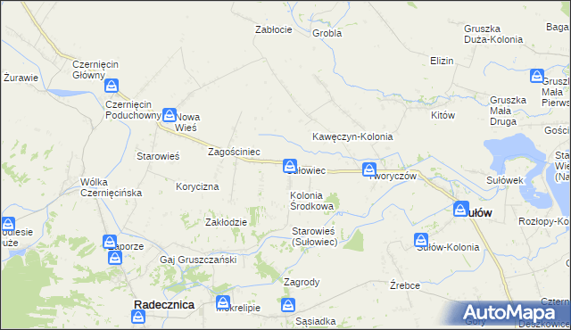 mapa Sułowiec, Sułowiec na mapie Targeo