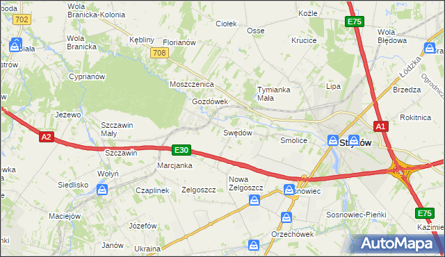 mapa Swędów, Swędów na mapie Targeo