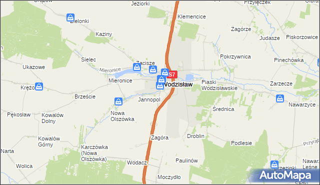 mapa Świątniki gmina Wodzisław, Świątniki gmina Wodzisław na mapie Targeo