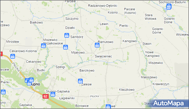 mapa Święcieniec, Święcieniec na mapie Targeo