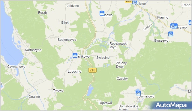 mapa Świecino, Świecino na mapie Targeo