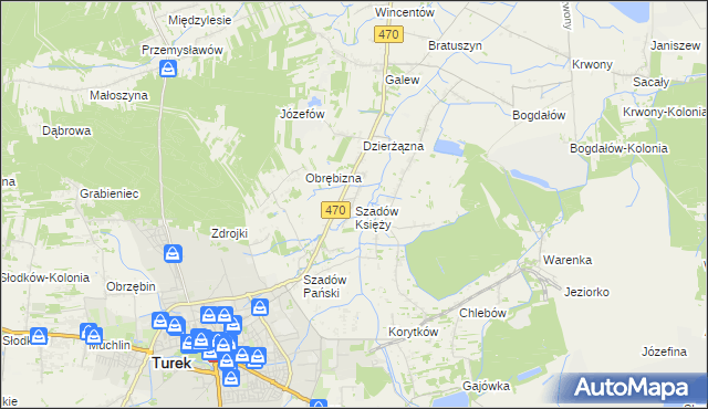 mapa Szadów Księży, Szadów Księży na mapie Targeo