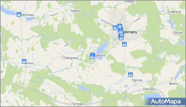 mapa Szadzko, Szadzko na mapie Targeo