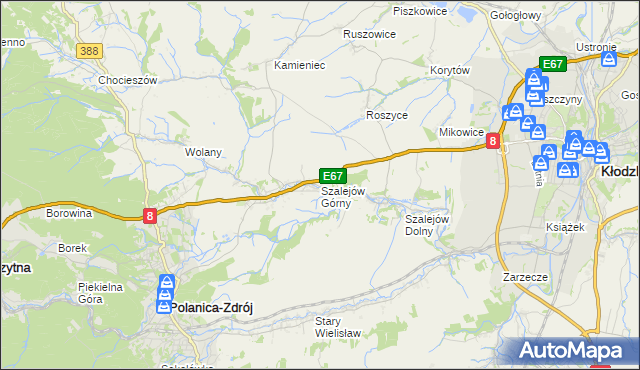 mapa Szalejów Górny, Szalejów Górny na mapie Targeo