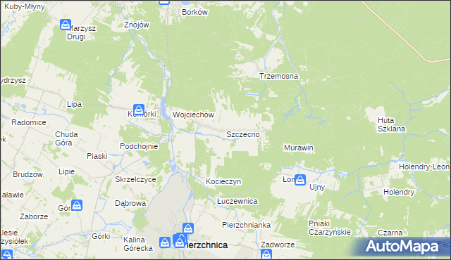 mapa Szczecno, Szczecno na mapie Targeo