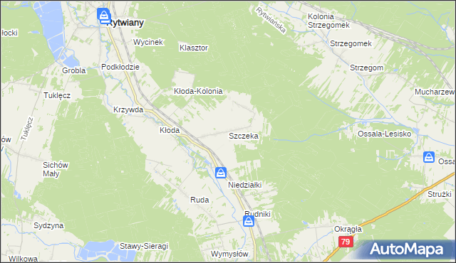 mapa Szczeka, Szczeka na mapie Targeo