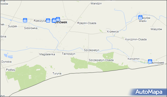 mapa Szczepiatyn, Szczepiatyn na mapie Targeo