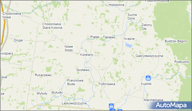 mapa Szczuki gmina Janów, Szczuki gmina Janów na mapie Targeo