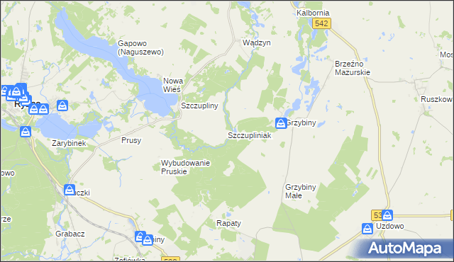 mapa Szczupliniak, Szczupliniak na mapie Targeo