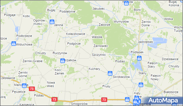 mapa Szczytniki gmina Stopnica, Szczytniki gmina Stopnica na mapie Targeo