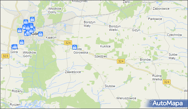 mapa Szedziec, Szedziec na mapie Targeo