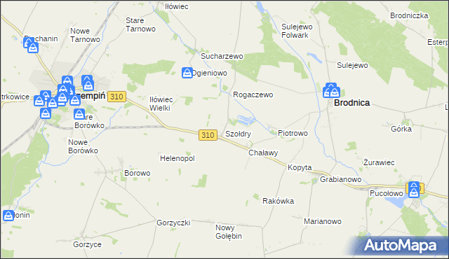 mapa Szołdry, Szołdry na mapie Targeo