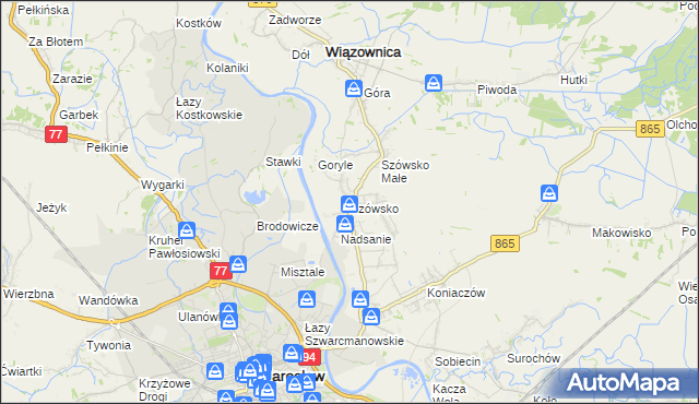 mapa Szówsko, Szówsko na mapie Targeo