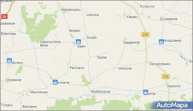 mapa Szpital, Szpital na mapie Targeo