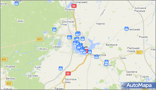 mapa Sztum, Sztum na mapie Targeo