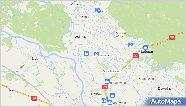 mapa Szydłowice, Szydłowice na mapie Targeo