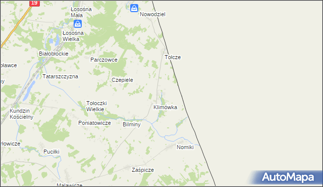 mapa Szymaki gmina Kuźnica, Szymaki gmina Kuźnica na mapie Targeo