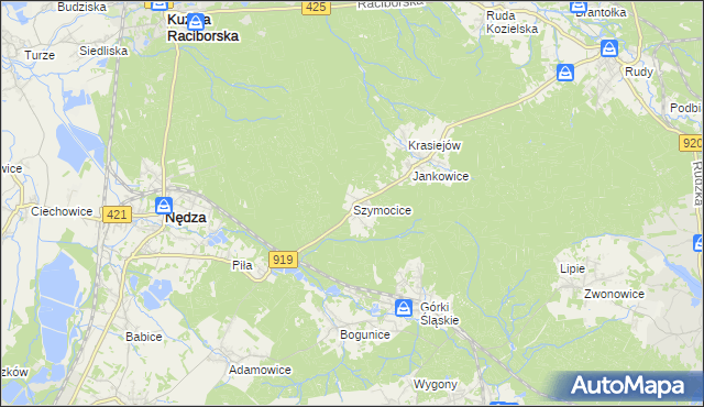 mapa Szymocice, Szymocice na mapie Targeo