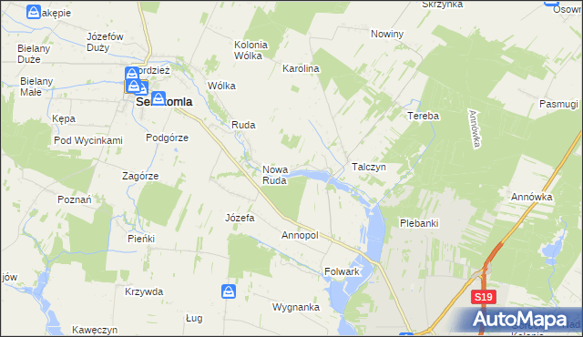 mapa Talczyn-Kolonia, Talczyn-Kolonia na mapie Targeo