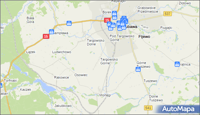 mapa Targowisko Górne, Targowisko Górne na mapie Targeo