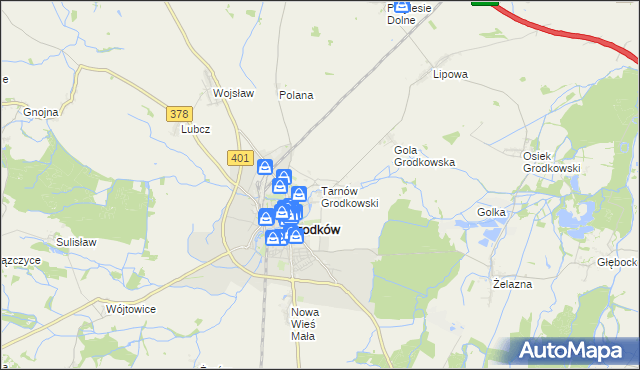 mapa Tarnów Grodkowski, Tarnów Grodkowski na mapie Targeo